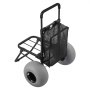 VEVOR strandkar met ballonbanden (30 cm), opvouwbare strandtrolley met in 4 standen verstelbare schuimrubberen handgreep en pomp, handkar (draagvermogen 75 kg), strandkar ideaal voor kamperen en vissen