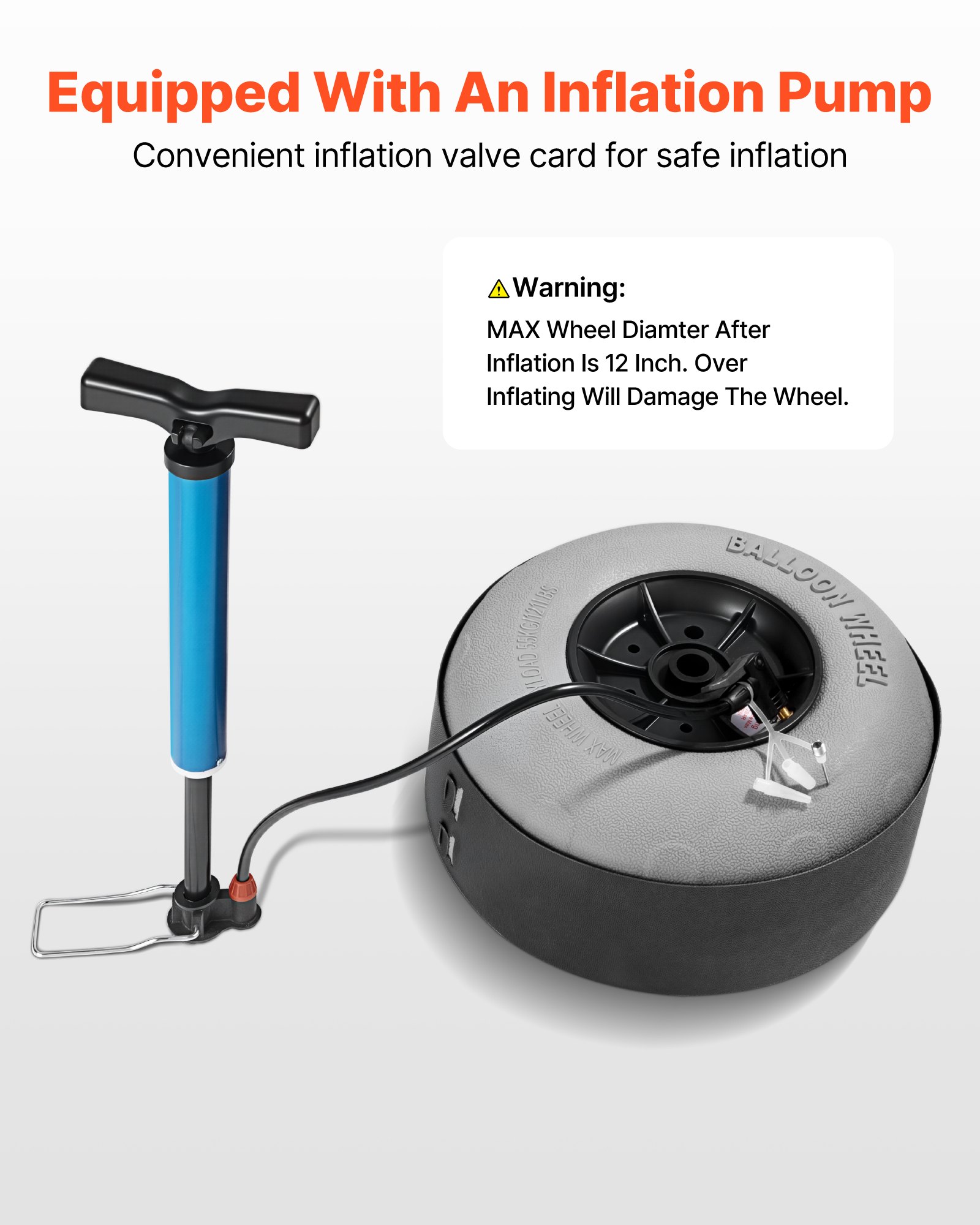 VEVOR Strandkar Handkar Zandkar, Strandkar 74,84 kg Laadvermogen, Opvouwbare Stalen Zandkar 69 tot 114 cm Verstelbare Hoogte, Robuuste Kar voor het Strand