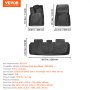 VEVOR Automotive Floor Mats, Fits for Tesla Model Y 2021-2024, 3 pcs Front and 2nd Row Liners, All Weather Custom Fit TPE Vehicle Floor Mats, Easy to Clean and Secure Floor Liners for SUV, Black