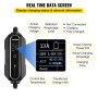 VEVOR EV-oplader, Typ 2 13A EV Oplaadkabel voor EU-norm, 10M Oplaadkabel EV Laadstation met Schuko EU 2-pins Stekker, 3KW 250V Draagbaar Elektrische Autolader, IP54-connector met Digitaal LCD-scherm CE