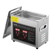 VEVOR ultrasone reiniger, ultrasoon reinigingsapparaat van roestvrij staal, 150 W, 3 liter ultrasoon reinigingsapparaat met digitaal display, 0-30 min, ultrasoon reinigen voor sieraden, brillen, horloges, enz.