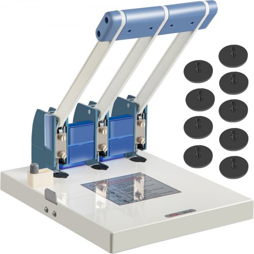 VEVOR Heavy Duty Hole Punch 28x34x40 cm Heavy Duty Three Hole Punch Perforator 150 Vel Handleiding Perforator Machine van Metalen Behuizing en Stalen Boor met Handgreep en Nauwkeurige Positionering