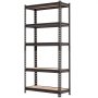 VEVOR Heavy Duty Opbergrek, 5 planken, 759x309x1520mm, 907,2kg draagvermogen, stalen frame, modulair en verstelbaar ontwerp voor doe-het-zelf, werkbankfunctie, flexibel insteekrek voor magazijn, garage, werkplaats