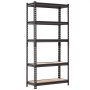 VEVOR Heavy Duty Opbergrek, 5 planken, 759x309x1520mm, 907,2kg draagvermogen, stalen frame, modulair en verstelbaar ontwerp voor doe-het-zelf, werkbankfunctie, flexibel insteekrek voor magazijn, garage, werkplaats