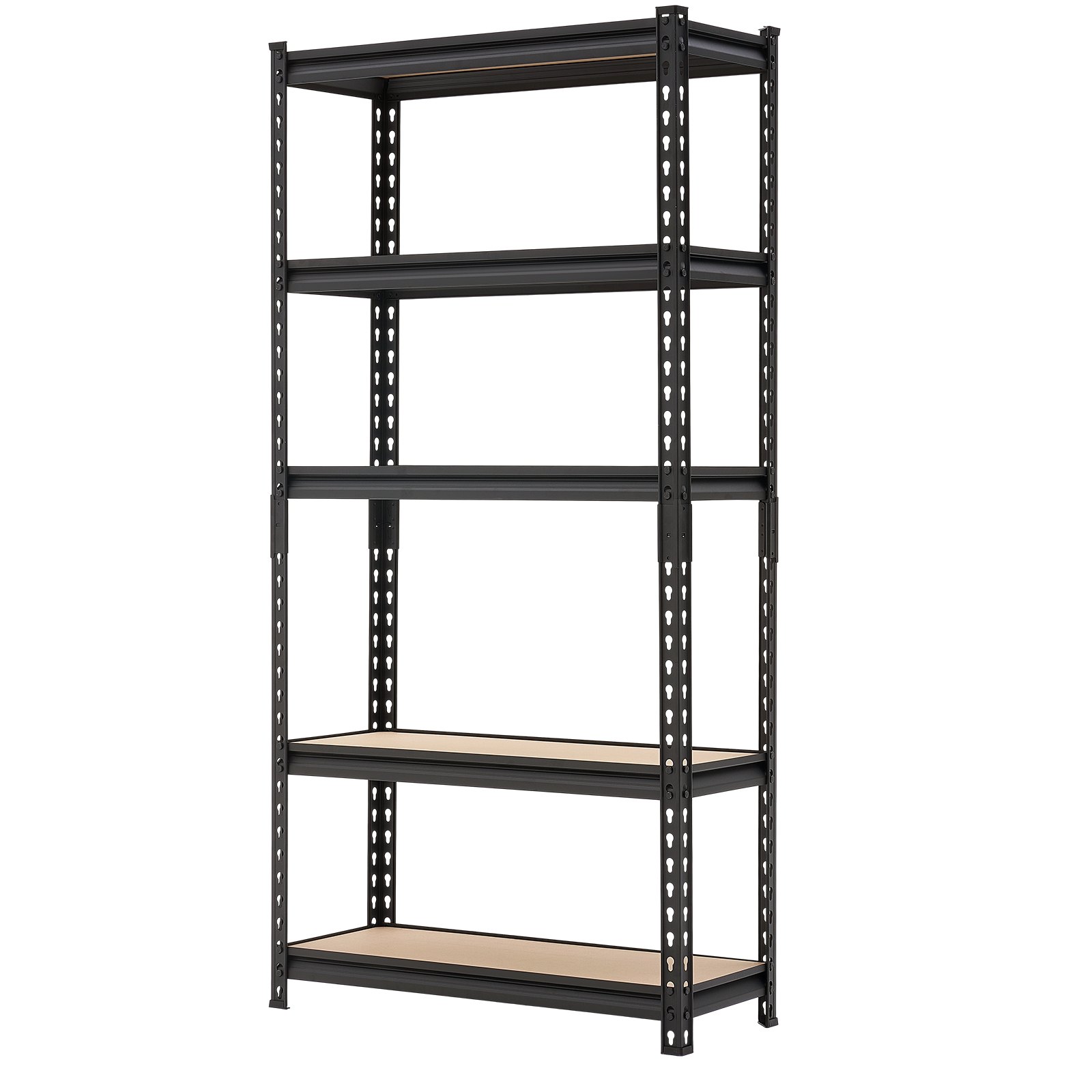 VEVOR Storage Shelves, 5-Tier Adjustable, 2000 lbs Capacity, Heavy Duty Garage Storage Shelving Unit, Metal Utility Rack Shelf, for Kitchen Pantry Basement Bathroom, 29.88" W x 12.17" D x 59.84" H