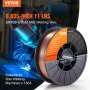 VEVOR 1 Roll Cored Wire ER70S-6 0.9mm 5kg MIG Welding Wire 200mm Spool Diameter Welding Wire Roll 490-670Mpa Tensile Strength Ideal for Welding Carbon Steel