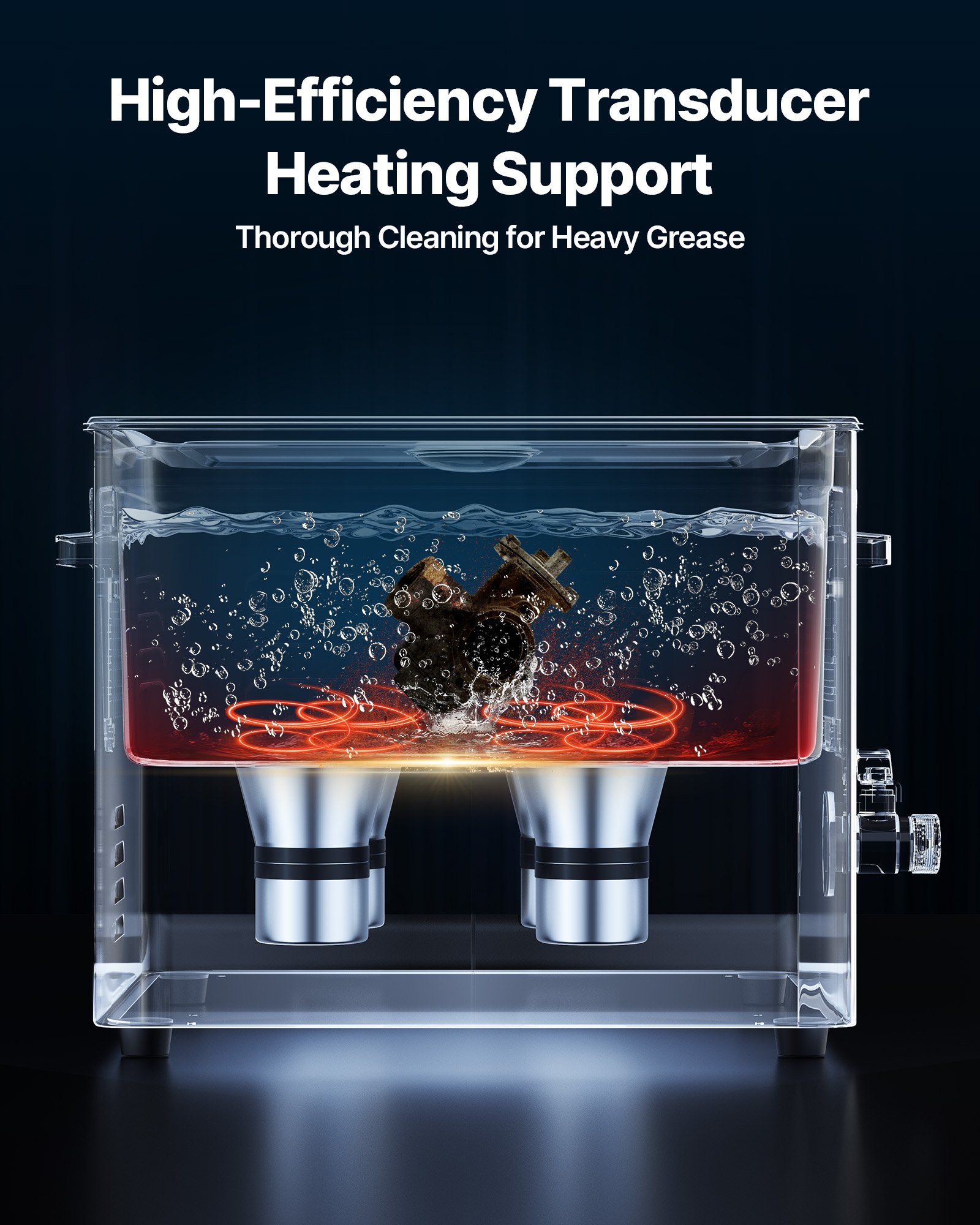 VEVOR 15 L Ultrasoon Reiniger, Professionele Ultrasoon Reinigingsmachine met Reinigingsmand en Digitaal Display, 240 W RVS 40 kHz Industriële Reinigingsmachine voor Onderdelen, Carburateurs en Instrumenten