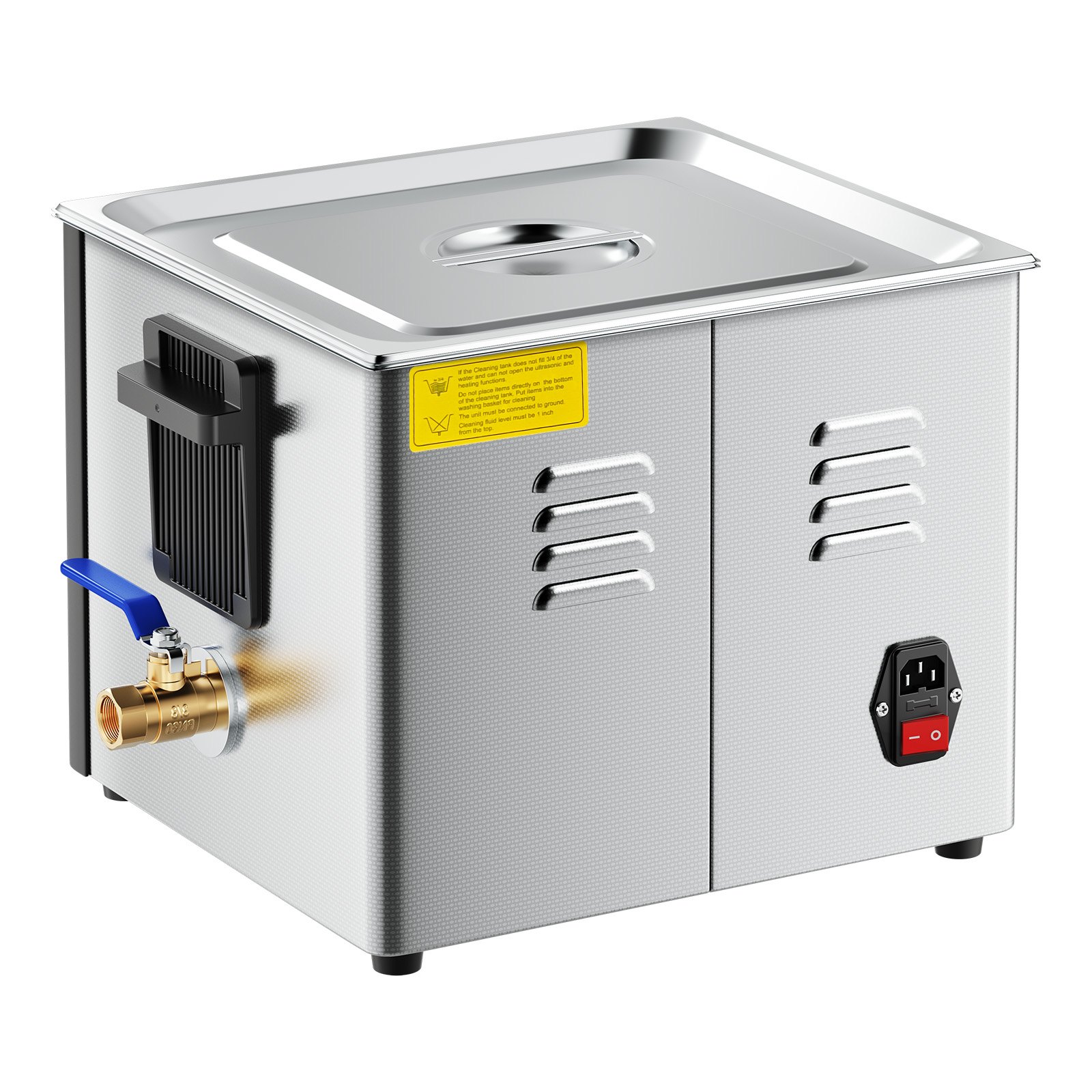 VEVOR 15 L Ultrasoon Reiniger, Professionele Ultrasoon Reinigingsmachine met Reinigingsmand en Digitaal Display, 240 W RVS 40 kHz Industriële Reinigingsmachine voor Onderdelen, Carburateurs en Instrumenten