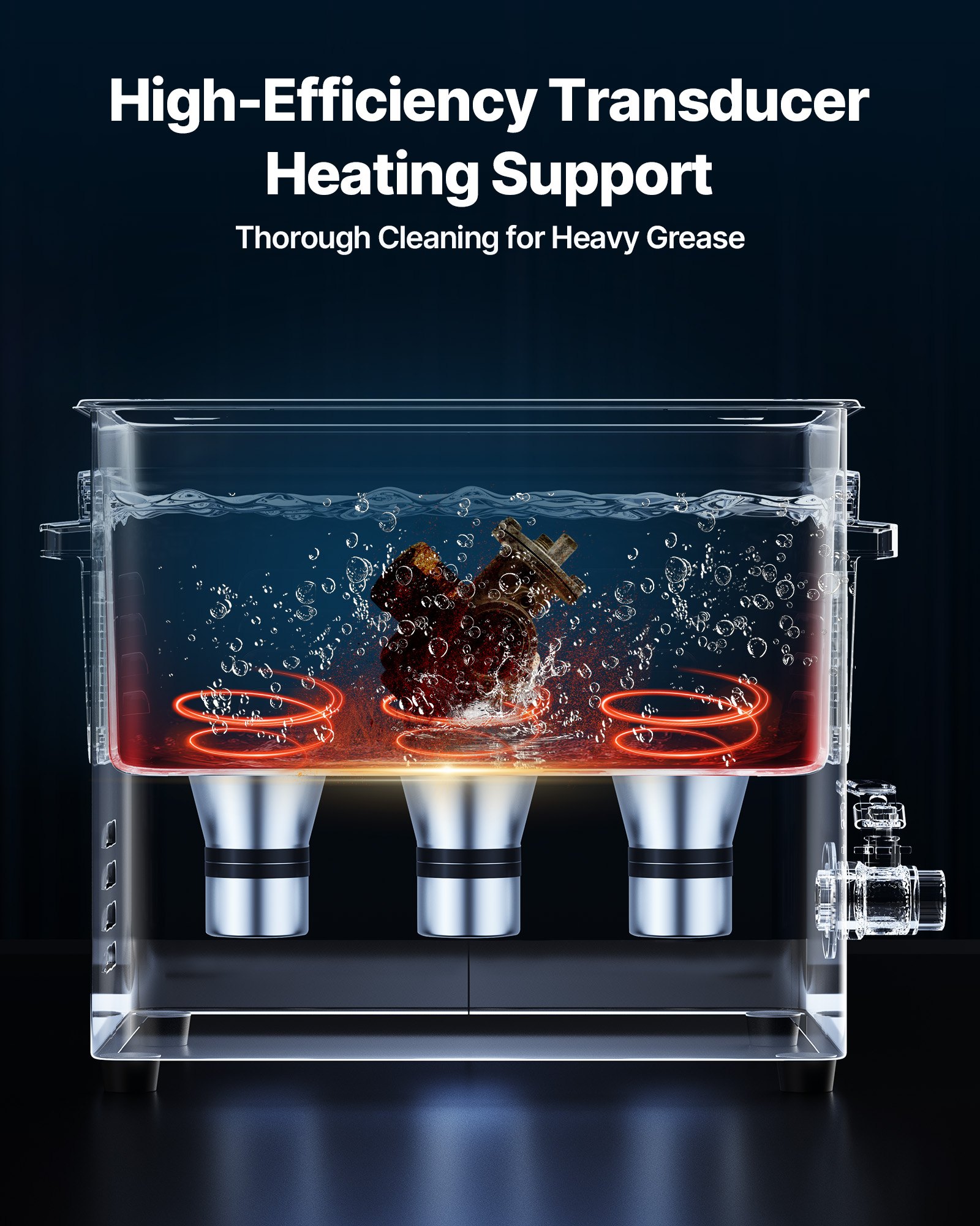 VEVOR 10 L Ultrasoon Reiniger, Professionele Ultrasoon Reinigingsmachine met Reinigingsmand en Digitaal Display, 180 W RVS 40 kHz Industriële Reinigingsmachine voor Onderdelen, Carburateurs en Instrumenten