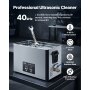 VEVOR 30L Ultrasonic Cleaner, Professional Ultrasonic Cleaner Machine with Cleaning Basket & Digital Display, 480W Stainless Steel 40kHz Industrial Cleaning Machine for Parts, Carburetors, Instruments