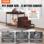 VEVOR Pet Bunk Bed Dog/Cat Window Perch with Stairs Storage Medium Size