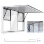 VEVOR Food Trailer Raam (1524 x 915 mm installatie afmetingen) Draaibaar, Food Trailer Serveerraam met 85° openingshoek en 6 schuiframen, Concessie Raam voor Concessie Stands Food Trucks