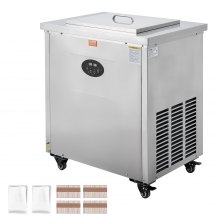 VEVOR Commerciële ijsmachine, 2 vormenset - 52-delige ijsmachine voor het maken van ijslolly's, roestvrijstalen ijslolly's, ijslollymaker voor bars, cafés, melktheewinkels