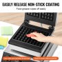 VEVOR Commercial Waffle Maker, 2PCS Rectangle Waffle Baker Machine, 2000W Non-Stick Stainless Steel Belgian Waffle Iron with Temp and Time Control, Handle, for Restaurant Bakery Snack Bar Family