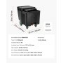 VEVOR Commerciële Draagbare IJscontainer 56,7 kg Laadvermogen IJsdrager (80 x 58 x 74 cm) RVS IJsbox met 4 Wielen en Schuifdeksel, Gekoelde Kar voor Bar Restaurant Keuken