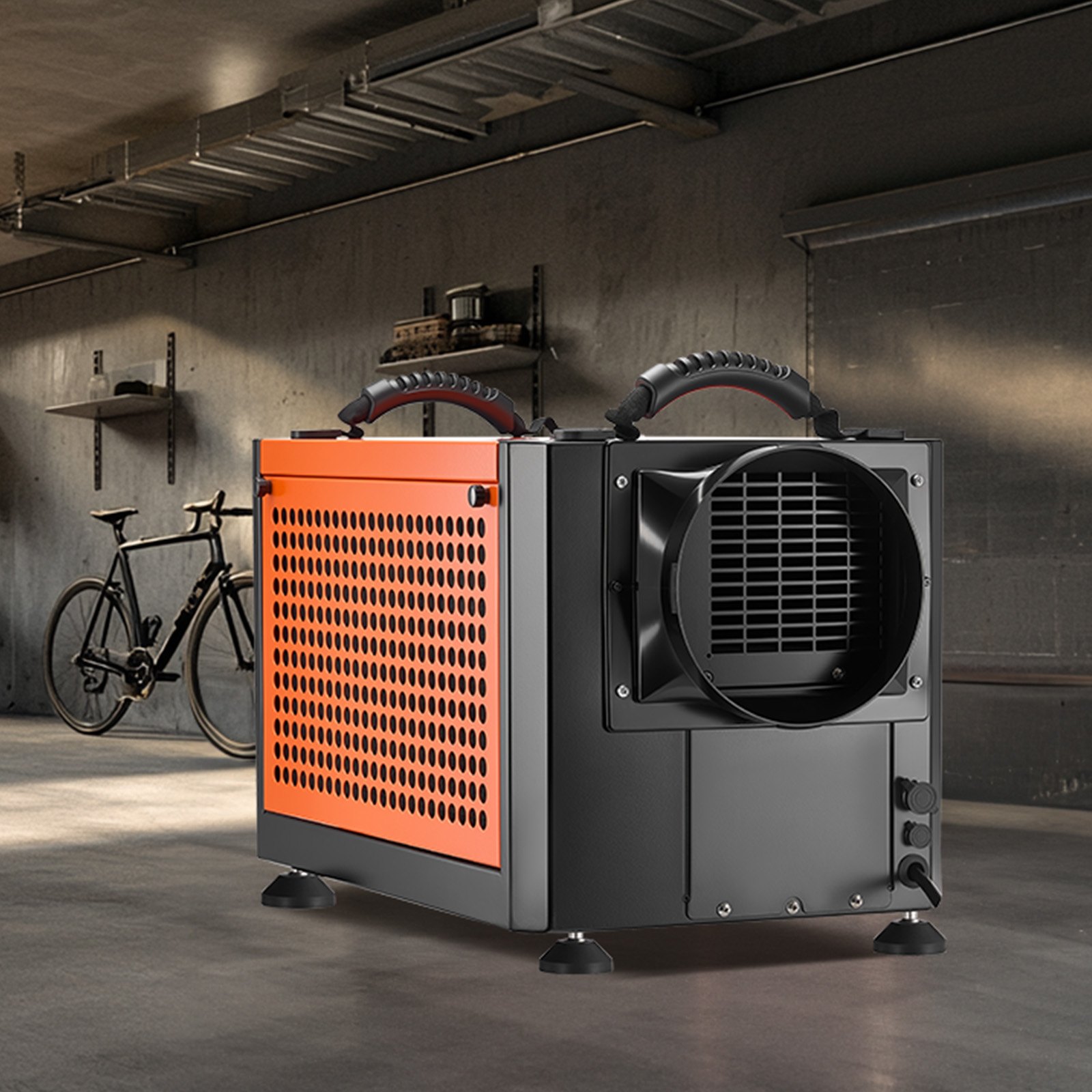 VEVOR 50L commerciële luchtontvochtiger met afvoerslang, draagbare luchtontvochtiger voor kelders, kamerontvochtiger, industriële opslagruimtes, automatisch ontdooien/aftappen, LED-scherm