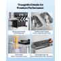 VEVOR Vrijstaande softijs-machine 20-28 l/u, ijsmachine 2200 W, commerciële ijsmachine met 3 smaken, 2 x 6-liter containers en voorkoeling, ideaal voor cafés, snackbars en feesten