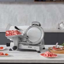 VEVOR Meat Slicer, 340W Electric Deli Food Slicer with 10" SUS420 Stainless Steel Blade and Built-in Sharpening Stone, 0-0.6 inch Adjustable Thickness for Commercial and Home Use, Cut Meat and Cheese