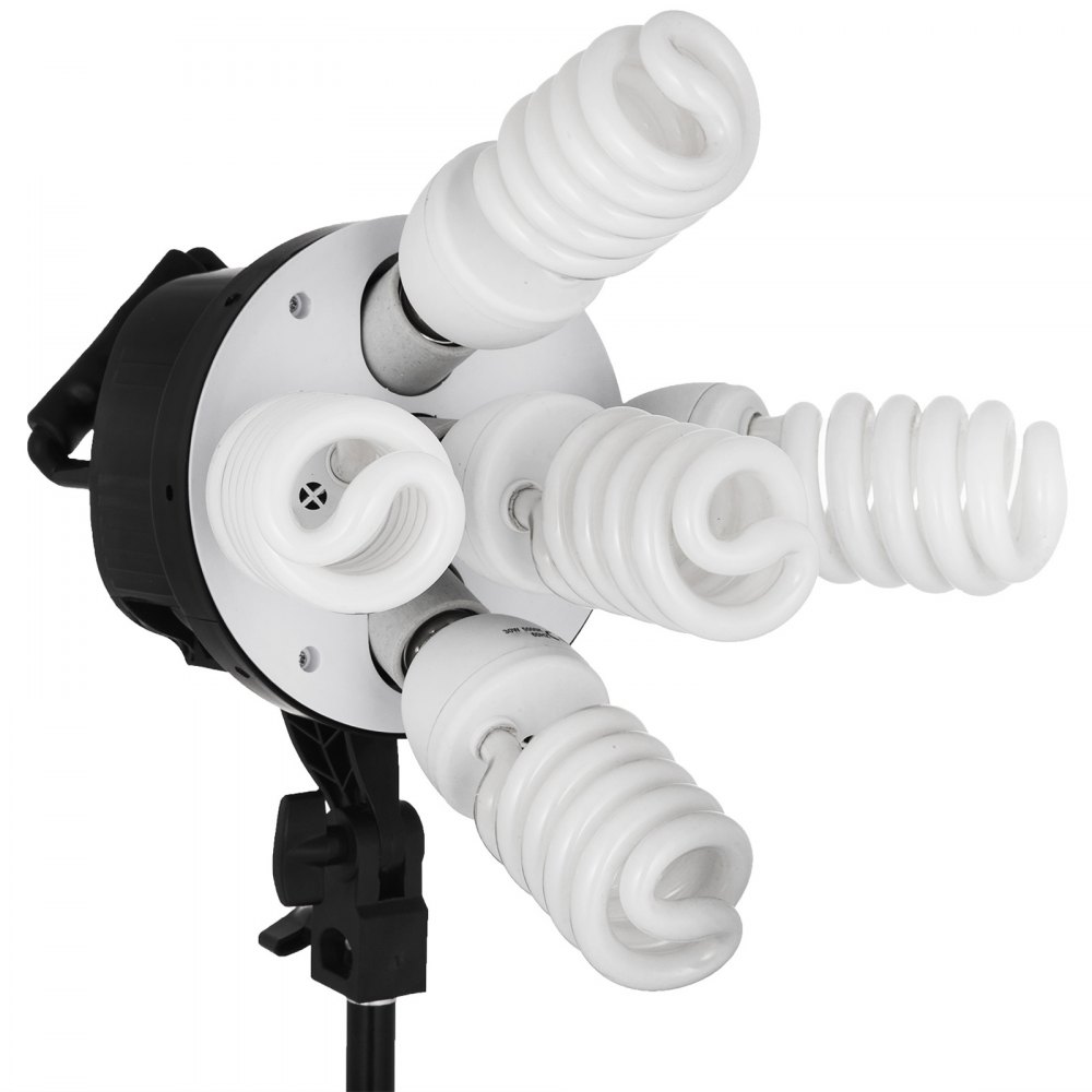 VEVOR studioverlichtingsset met 1,6x3m trapas met witzwarte groene achtergrond en 4x45W softbox-parapluset voor fotostudio, softbox professionele studiolichtsets E 27 lampvoet