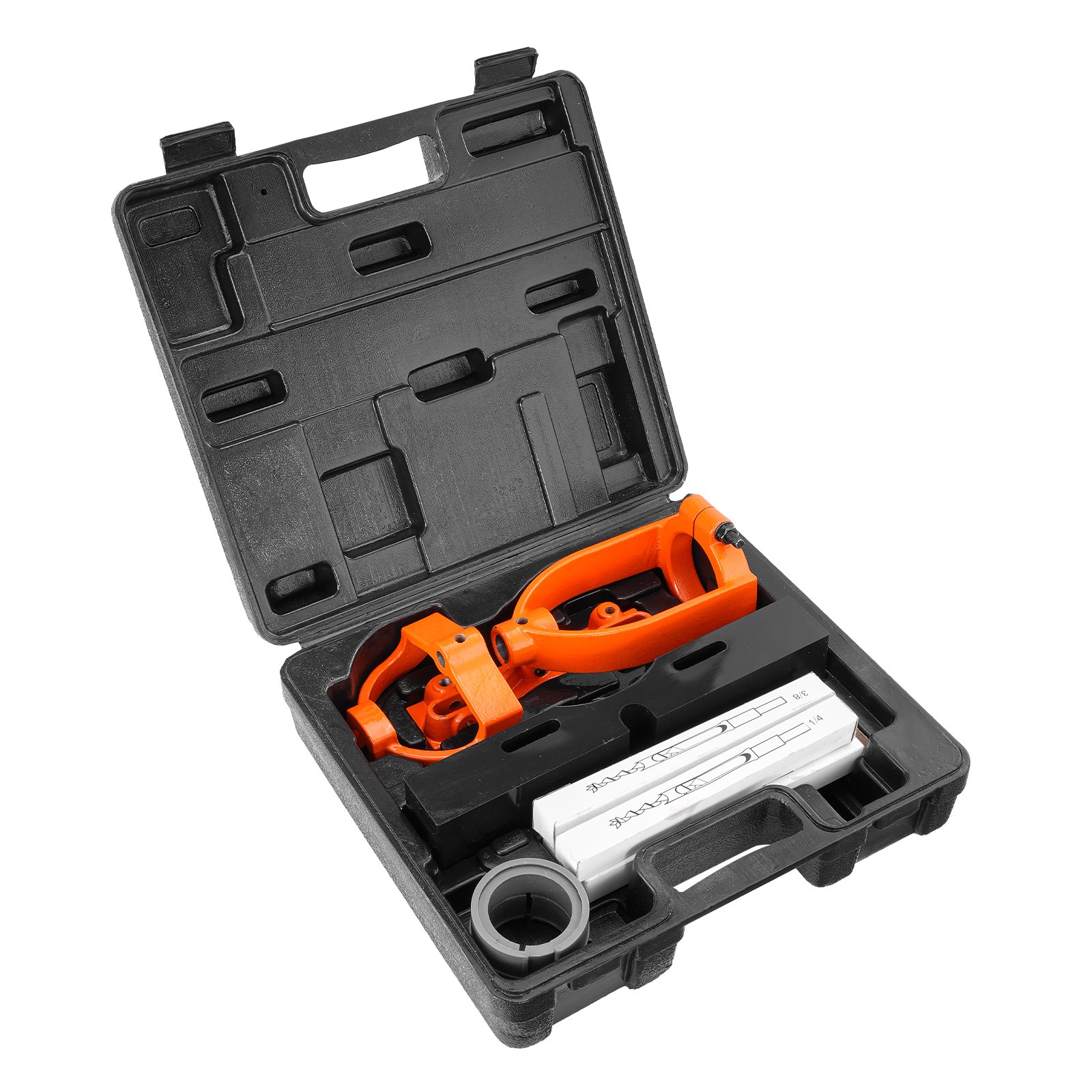 VEVOR Mortising Attachment for Drill Press, 4 Model Drills Square Hole Chisel Set, Bench Drill Locator Set Mortise and Tenon Tools with 5 Bushings, for Woodworking Mortising Tenoning Drilling Machine