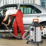 VEVOR nat-/droogzuiger, 30 liter, 6 pk, roestvrijstalen stofzuiger met efficiënte zuig- en blaaskracht, mondstuk, wielen, draagbare werkplaatsstofzuiger met hulpstukken, voor tapijten, vuil, dierenhaar, zilver + zwart