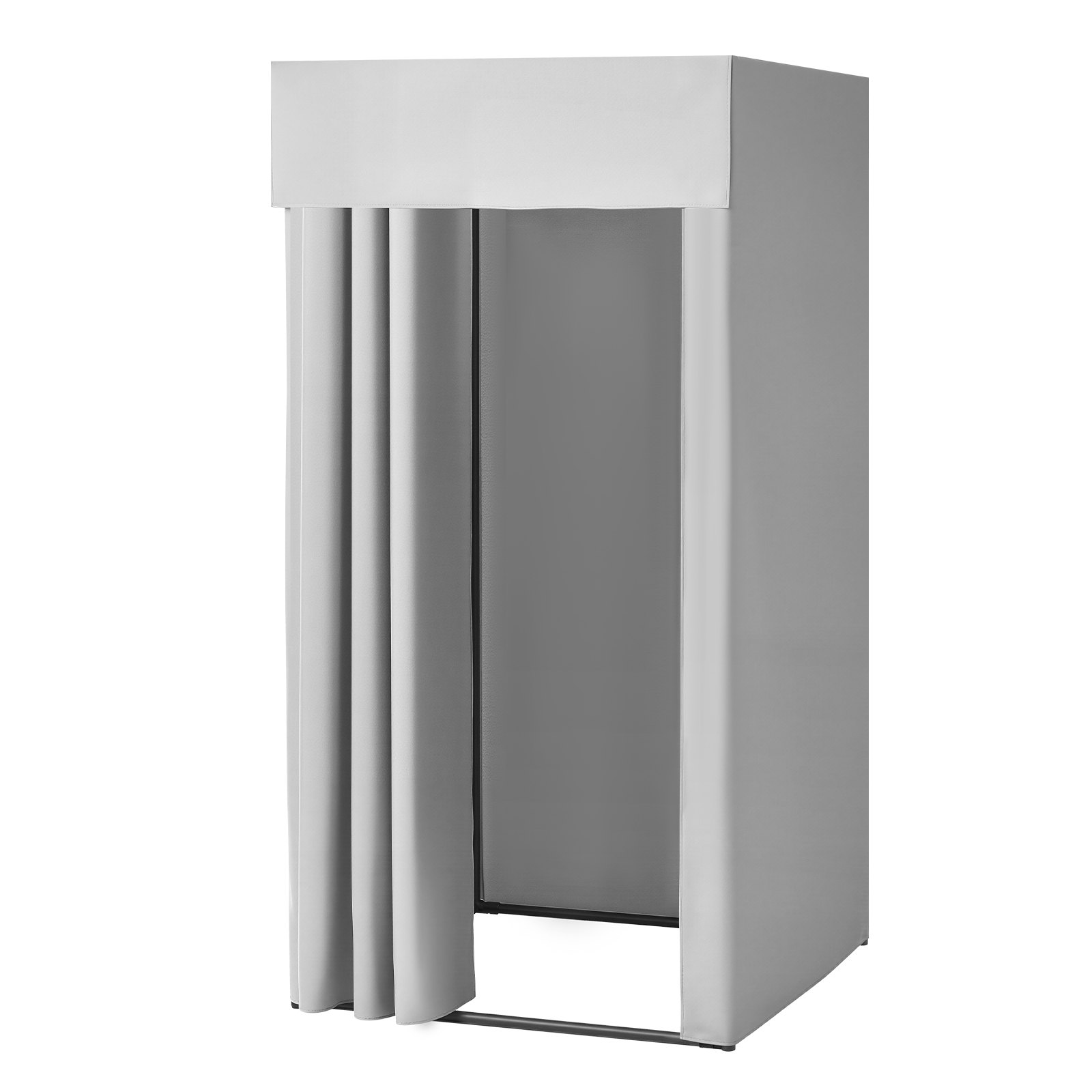 VEVOR Draagbare paskamer met dikke polyester gordijnen, privacyscherm met schaduwgordijn en haken, voor boetieks, winkelcentra, kleermakerswinkels, 99 x 99 x 198 cm (grijswit)