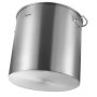 VEVOR Stainless Steel Stockpot, 100 Quart Large Cooking Pots, Cookware Sauce Pot with Basket, Lid, and Handle, Heavy Duty Commercial Grade Stock Pot, Sanding Treatment, for Large Groups Events Silver