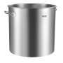 VEVOR Stainless Steel Stockpot, 100 Quart Large Cooking Pots, Cookware Sauce Pot with Basket, Lid, and Handle, Heavy Duty Commercial Grade Stock Pot, Sanding Treatment, for Large Groups Events Silver