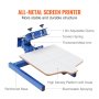 VEVOR Screen Printing Machine, 1 Color 1 Station Silk Screen Printing Press, 21.2x17.7in / 54x45cm Screen Printing Press, Double-layer Positioning Pallet, Adjustable Tension for T-shirt DIY Printing