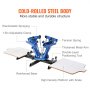 VEVOR Screen Printing Machine, 4 Color 2 Station 360° Rotable Silk Screen Printing Press, 21.2x17.7in / 54x45cm Screen Printing Press, Double-layer Positioning Pallet for T-shirt DIY Printing