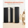 VEVOR Fitting Room, Portable Changing Room with Thick Polyester Curtains, Double Dressing Rooms with Partition Curtains, for Boutique, Mall, Studio, Tailor's Store & Office 79 x 39 x 79 in (Black)