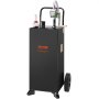 VEVOR 30 Gallon Gas Caddy, Brandstoftank met wielen, Draagbare brandstofcaddy met handmatige overpomp, Benzine-dieselbrandstofcontainer voor auto's, grasmaaiers, ATV's, boten