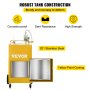 VEVOR Fuel Trolley, 35 Gallon Gas Fuel Tank Container with Manual Transfer Pump, Gasoline Diesel Fuel Container for Cars, Lawn Mowers, ATVs, Boats, More, Yellow