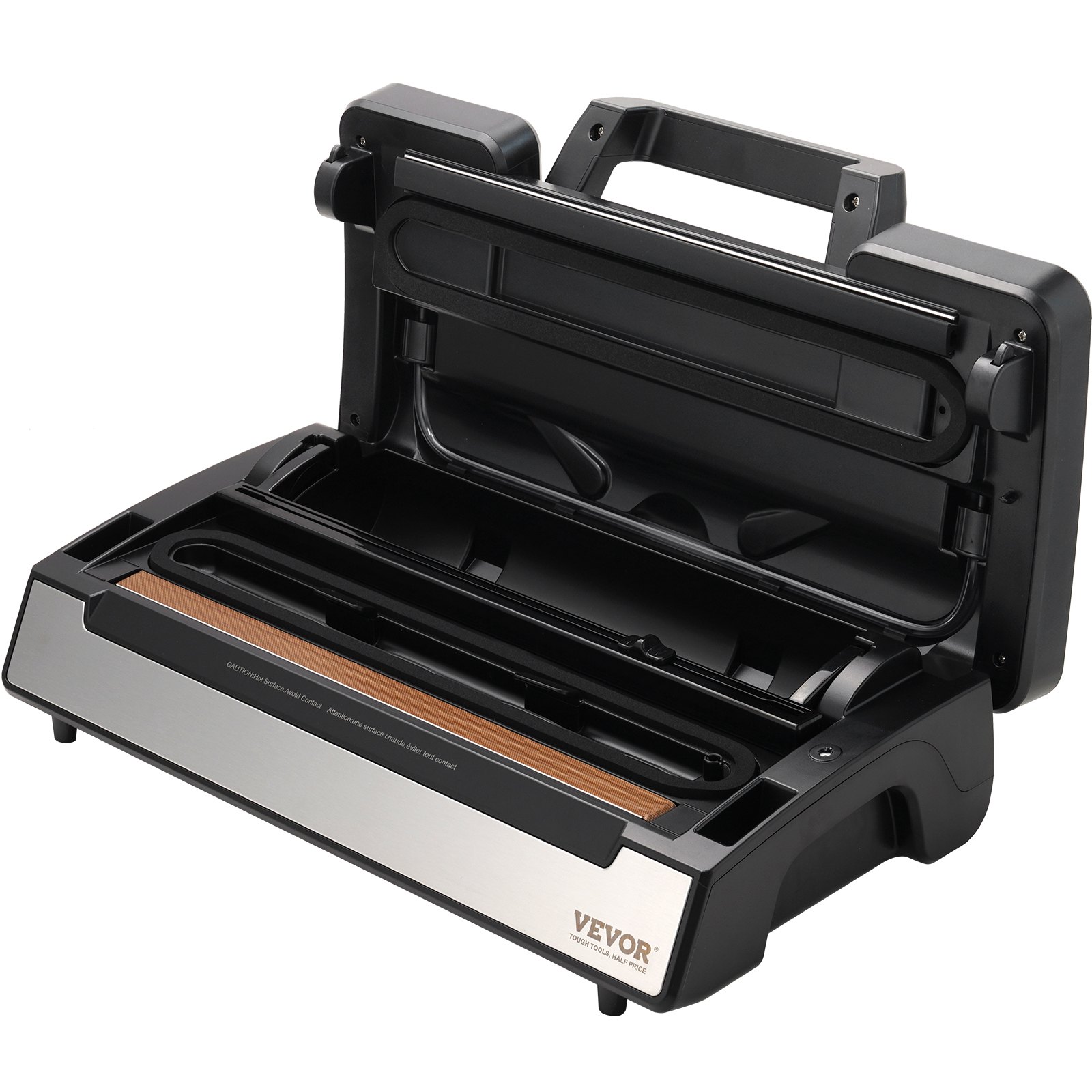VEVOR Vacuümsealer 130W Vacuümsealer 90Kpa Sealapparaat 30cm seallengte Foliesealer voor droog of vochtig voedsel Incl. 10x vacuümzakken, 2x vacuümzakrollen en slang