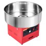 VEVOR Cotton Candy Machine Commercial 1000W Electric Candy Floss Maker Red, Ideal for Home, Carnival, Birthday, Family Party, Easy Use with 52 cm Stainless Steel Bowl, Storage Drawer, Sugar Scoop