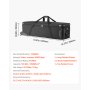 VEVOR Studio Trolley Transporttas Studio-apparatuur Studiotas 131x36,5x38cm