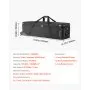 VEVOR Studio Equipment Trolley Case, 51.57 x 14.37 x 14.96 in / 131 x 36.5 x 38 cm, Rolling Camera Bag, Carrying Bag with Wheels Straps Padded Compartment Handle, for Light Stands, Tripods, Telescopes