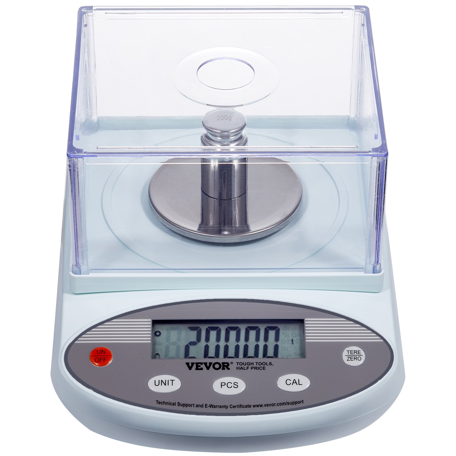 VEVOR analytische weegschaal, laboratoriumweegschaal, 500 g x 0,001 g nauwkeurigheid, digitale analytische elektronische precisieweegschaal voor keuken en sieraden, industriële weegschaal, weegschaal met 13 eenheidsconversies.