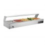 VEVOR Commerciële Voedselwarmer met Glazen Deksel en 5 Containers (1/2 Formaat) 1,5 kW Buffet Warmer Roestvrij Staal, Buffet Containers Buffet Waterbad Voedselwarmer voor Restaurants Feesten Buffetten