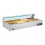 VEVOR Commerciële Voedselverwarmer (8 x 1/2 Maat Containers), 1,7 kW Elektrische RVS Warmhoudcontainer met Glazen Deksel & Soeplepel, Chafing Dishes voor Catering Restaurant Feesten