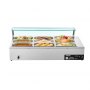 VEVOR Commerciële Voedselverwarmer (9 x 1/3 Maat Containers), 1,5 kW Elektrische RVS Warmhoudcontainer met Glazen Deksel & Soeplepel, Chafing Dishes voor Catering Restaurant Feesten