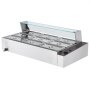 VEVOR Commerciële Voedselverwarmer met 9 Bakjes (5 Qt / 1/3 Grootte Elk), Elektrische Stoomtafel met Glazen Deksel, 1500W RVS Aanrechtblad, Buffet Bain Marie, 30-85°C Temperatuurregeling