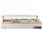 VEVOR Commerciële Voedselverwarmer (12 x 1/3 Maat Containers), 1,7 kW Elektrische RVS Warmhoudcontainer met Glazen Deksel & Soeplepel, Chafing Dishes voor Catering Restaurant Feesten