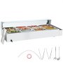 VEVOR Voedselverwarmer Chafing Dish Gastronorm Container 12x5Qt Glazen bord