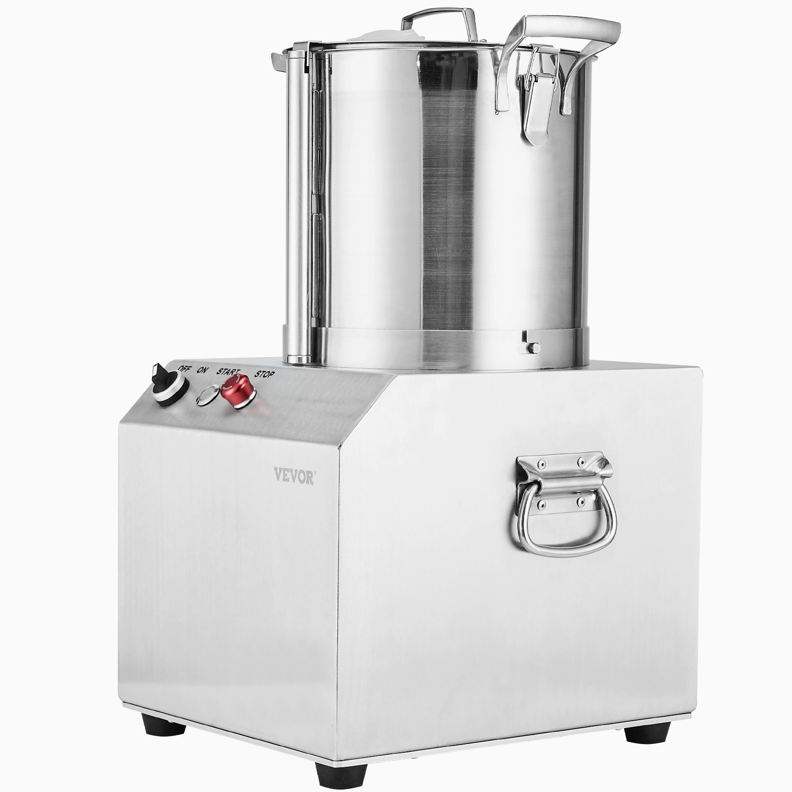 VEVOR Keukenmachine Groentehakker, 10 L Keukenmachine Gemaakt van roestvrij staal van voedingskwaliteit met 2 extra S-vormige messen, Multifunctioneel voor het hakken van groenten, fruit, granen en noten