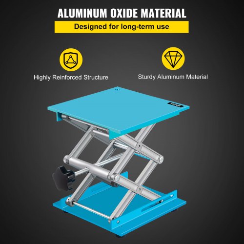 VEVOR 8x8 inch aluminium laboratorium Jack Lab Lifter Platform in hoogte verstelbaar