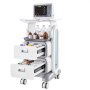 VEVOR 3-laags laboratoriumwagen, laboratoriumwagen met 2 lades en 1 bovenste plank, mobiele medische wagen van ABS-materiaal, laboratoriumwagen met 4 stille wielen voor laboratorium, kliniek, ziekenhuis, salon, wit