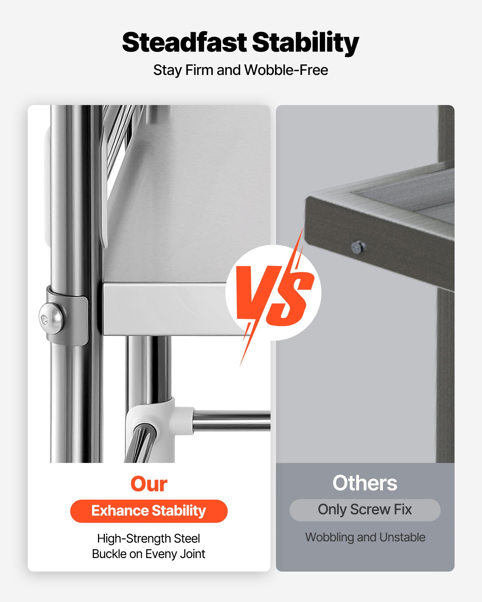 VEVOR Stainless Steel Cart, 3-Tier Rolling Lab Utility Cart with Lockable Wheels, Medical Serving Trolley Clinic Tray, Heavy Duty Mobile Service Storage Tray for Hospital, Restaurant, Kitchen, Salon