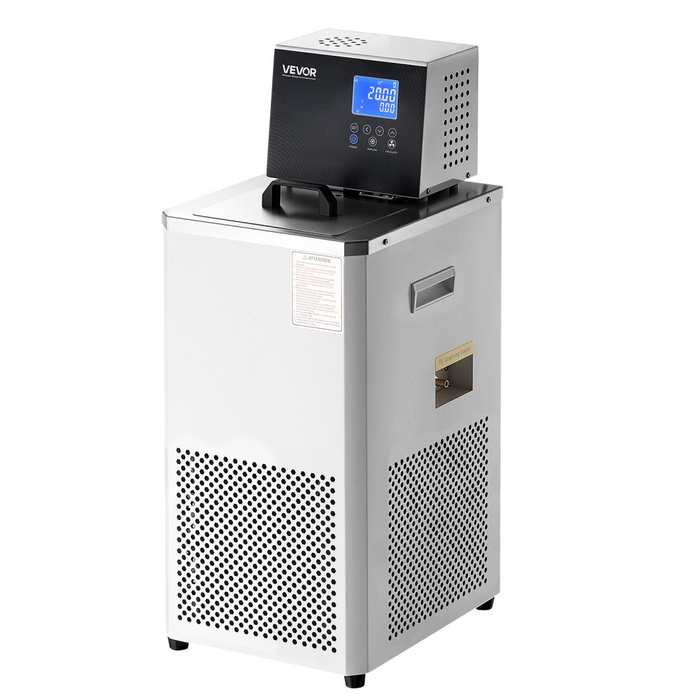 VEVOR laboratoriumkoeler met circulatiepomp, -30 °C tot 100 °C, 6 liter interne en externe dubbele circulatie, koelvloeistofcirculatiepomp voor lage temperaturen, koeler met circulatiepomp voor waterkoeling