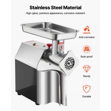 VEVOR Commerciële Elektrische Vleesmolen 4,17 kg/min Worstmachine Keuken